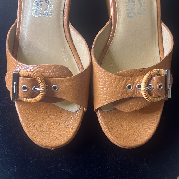 Salvatore Ferragamo wedge sandals size 8